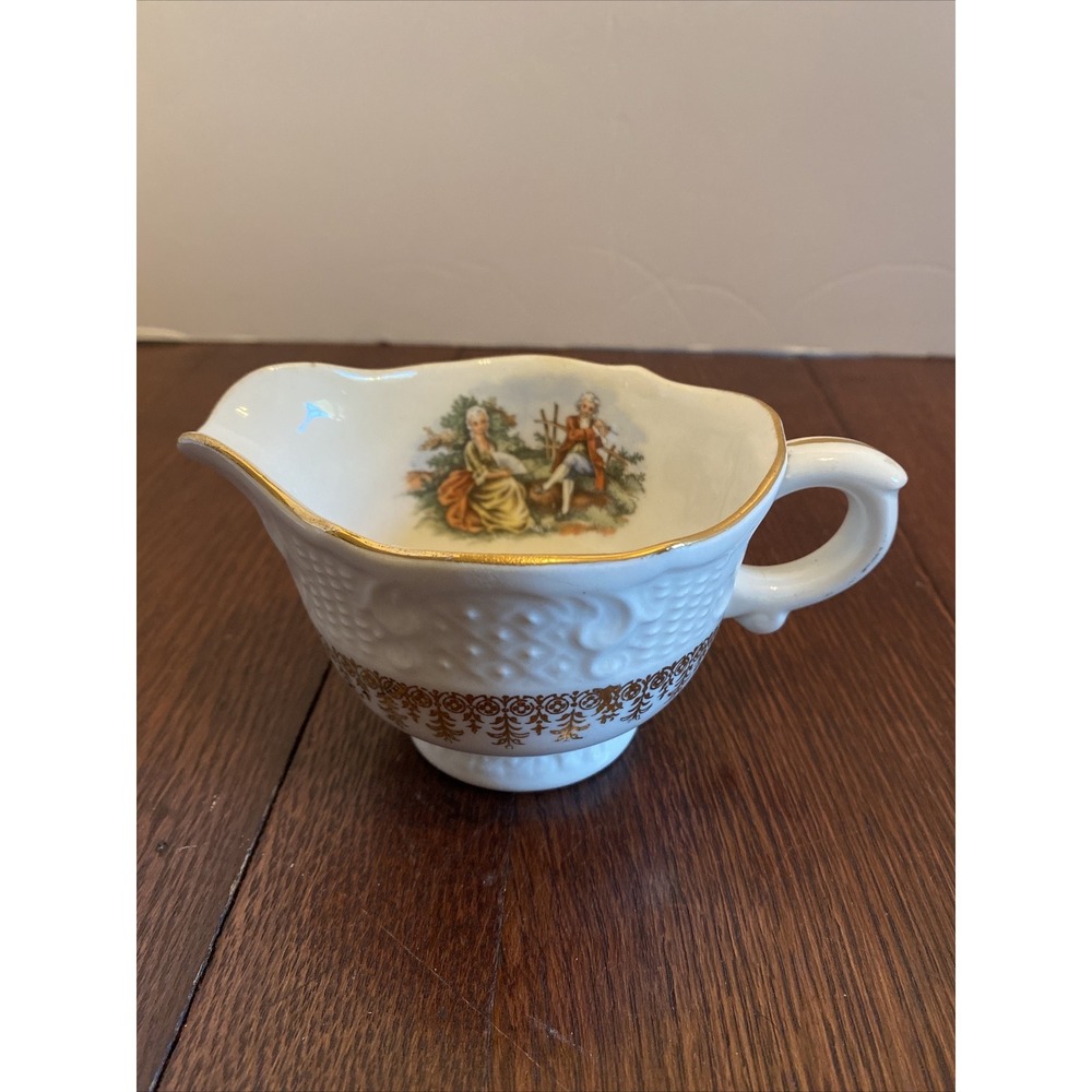 Vintage Washington Colonial Vogue Dinnerware Creamer 22k‎ Hallmark Cannonball